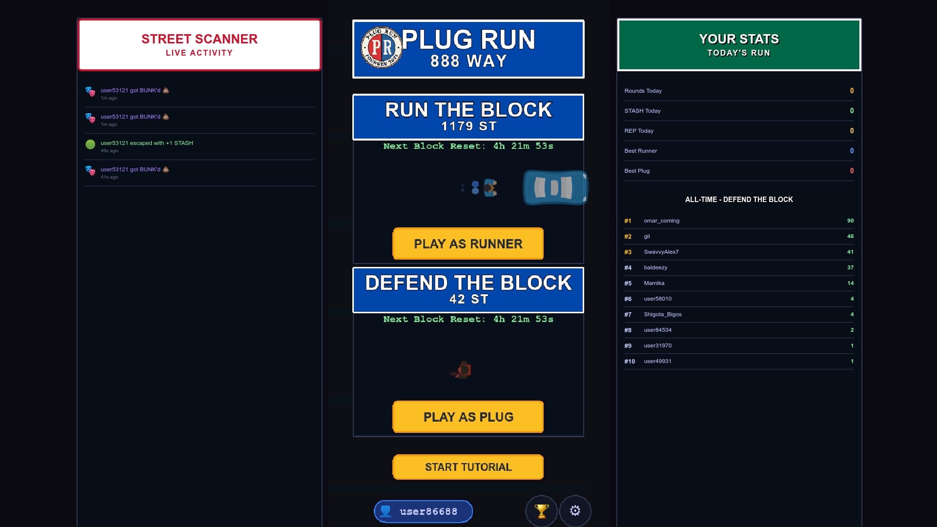 Screenshot of Plug Run