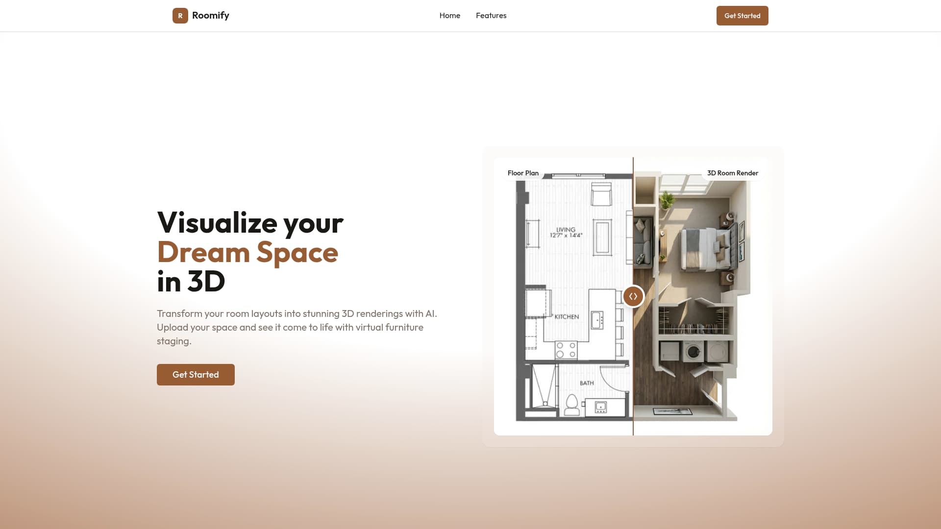 Screenshot of Roomify - Visualize your Dream Space in 3D
