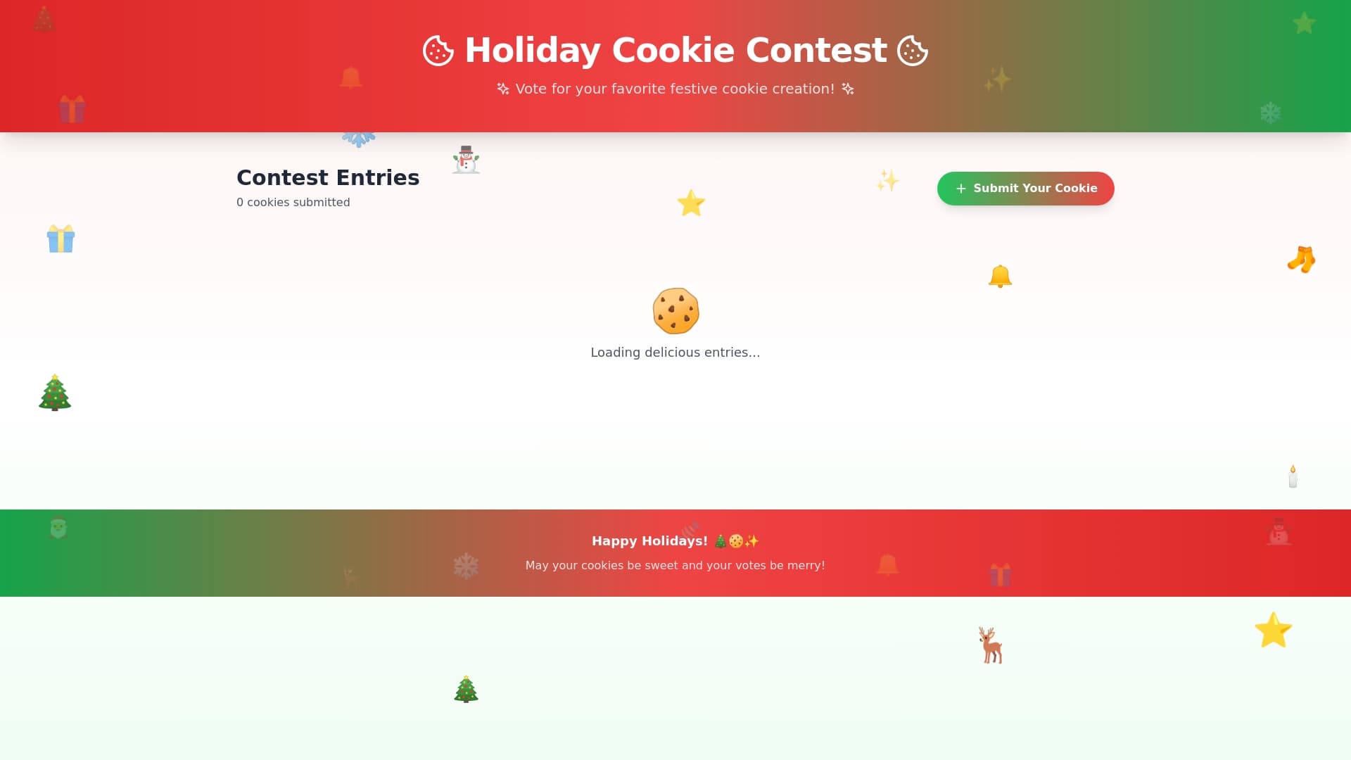 Screenshot of Cookie Voting Gallery