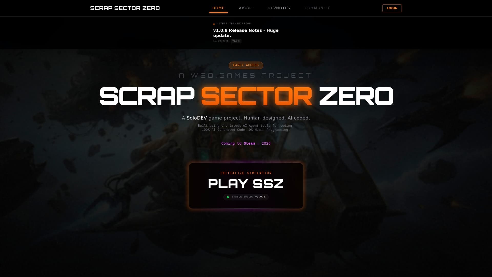 Screenshot of Scrap Sector Zero