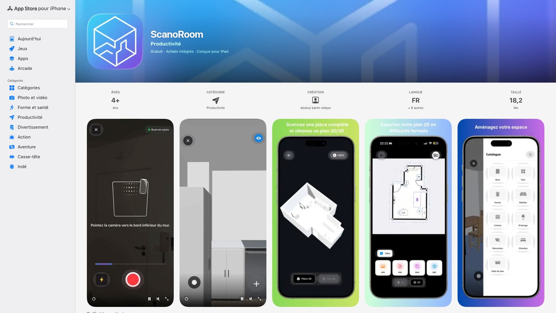 Screenshot of ScanoRoom
