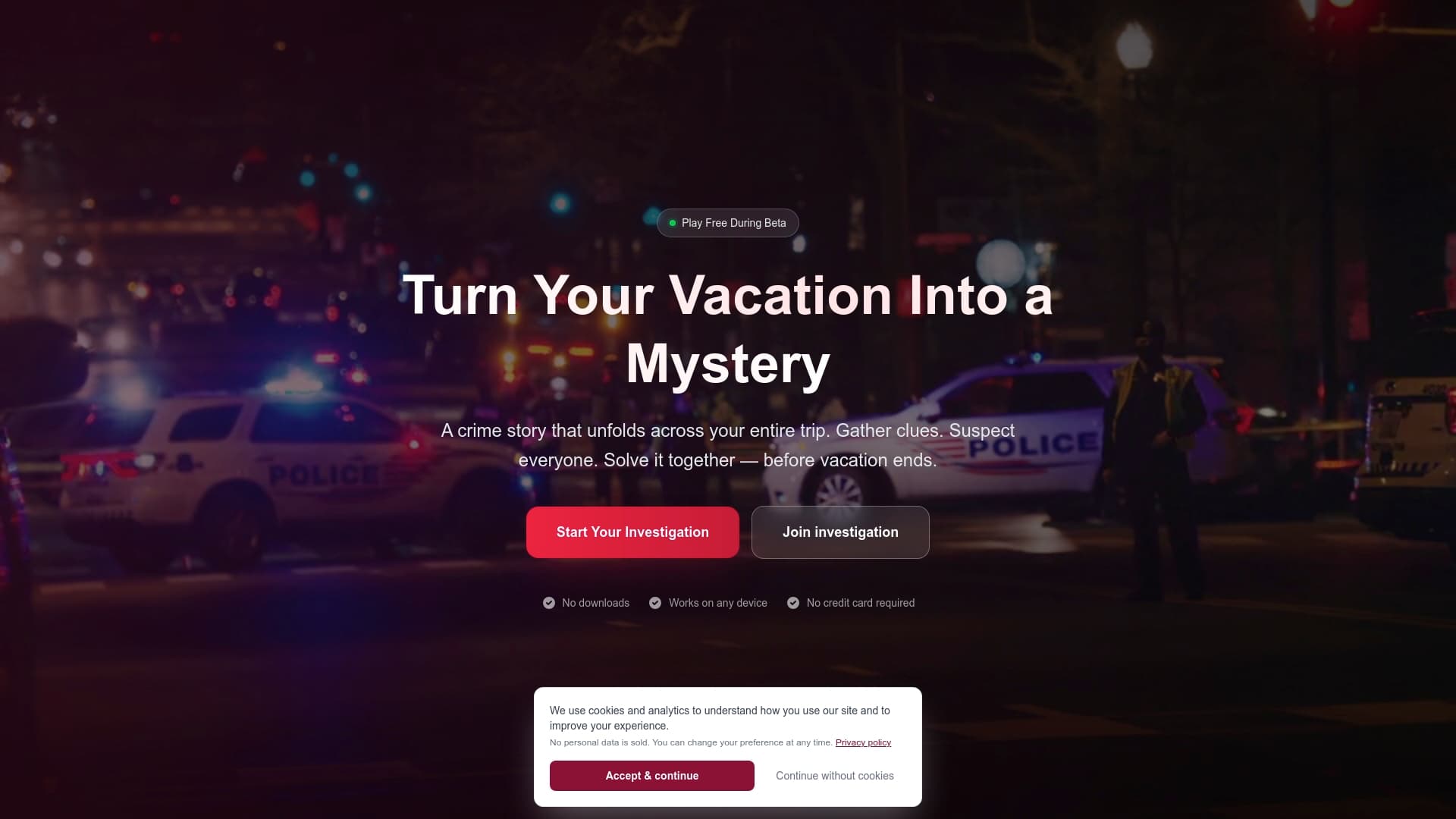 Screenshot of Crime Vacation