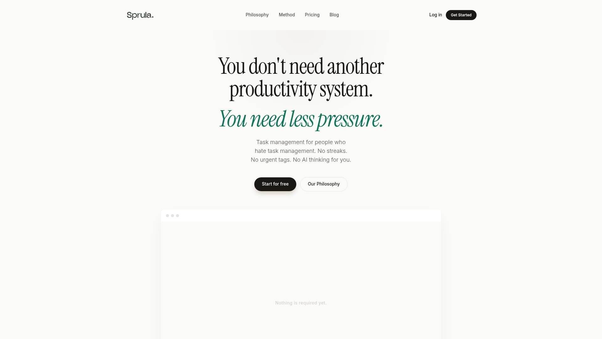 Screenshot of Sprula - Task Management for People Who Hate Task Management