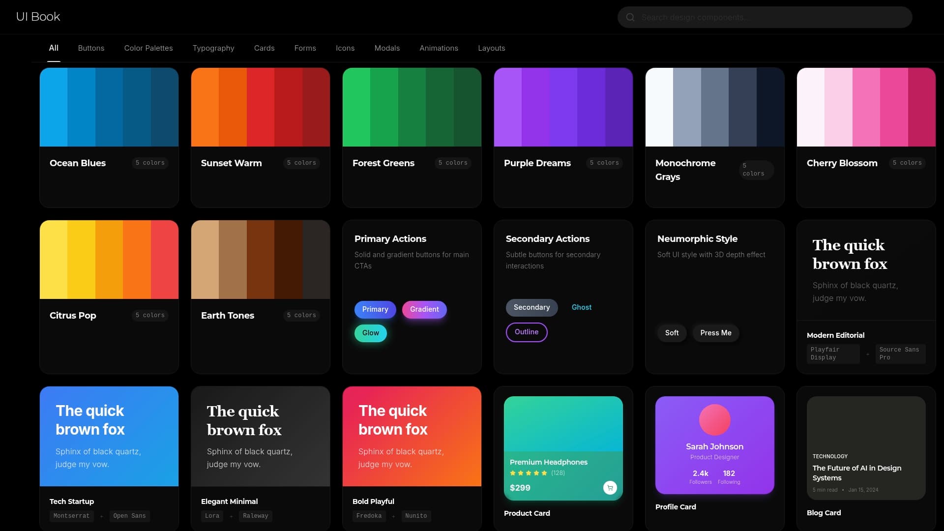 Screenshot of UI Books