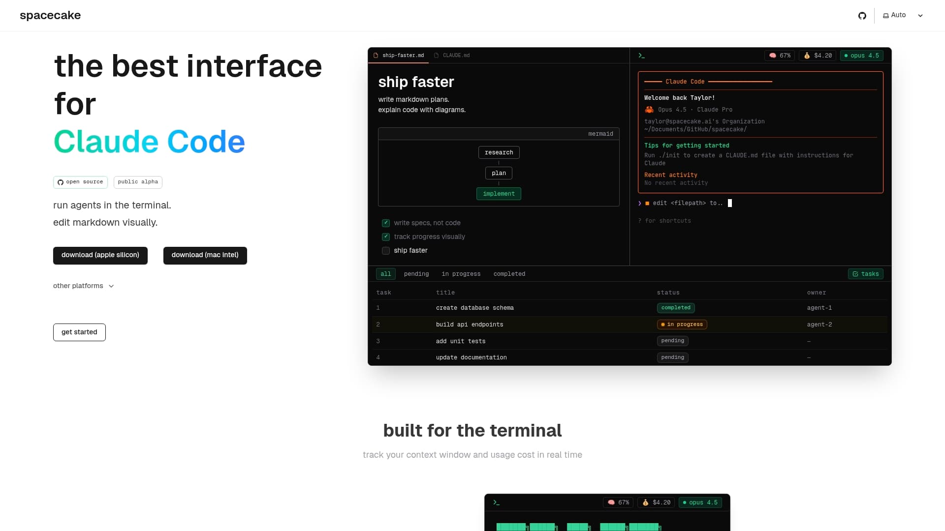 Screenshot of the best interface for Claude Code