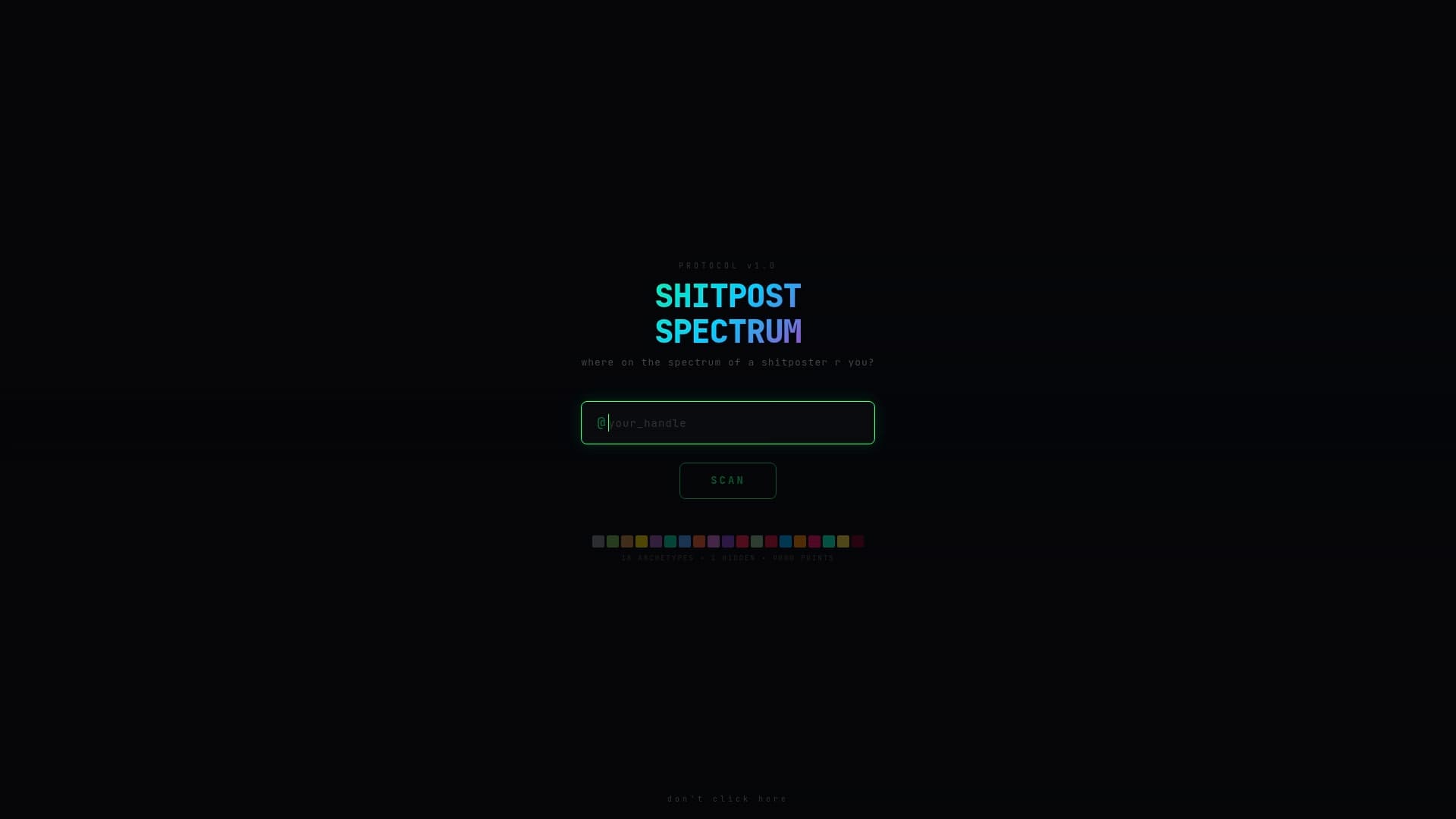 Screenshot of Shitpost Spectrum — Where on the spectrum r you?