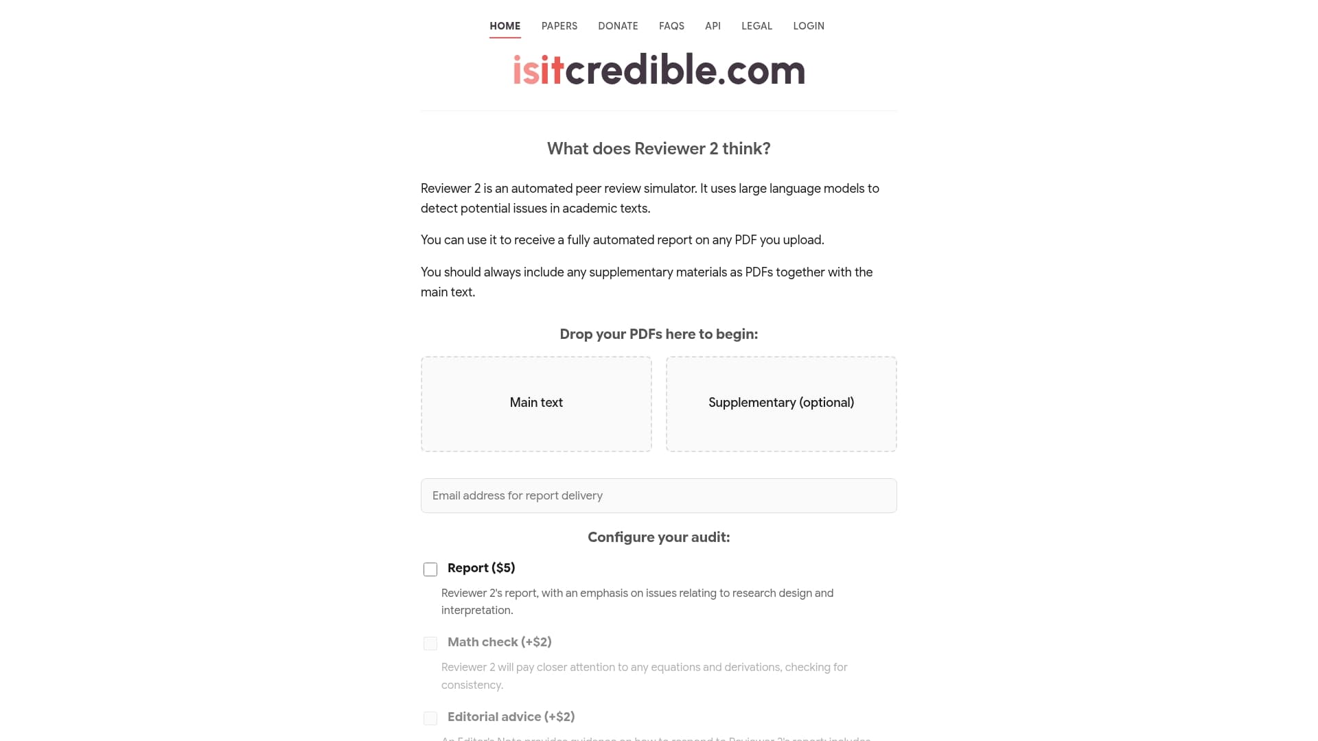 Screenshot of Is It Credible?