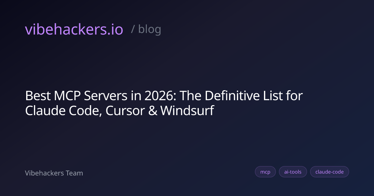 Best MCP Servers in 2026: The Definitive List for Claude Code, Cursor ...